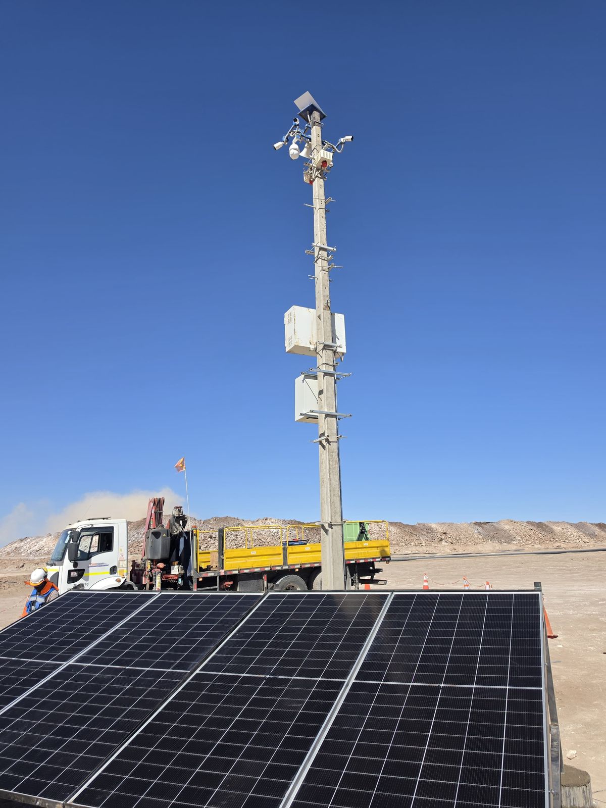 Instalación cámara con panel solar